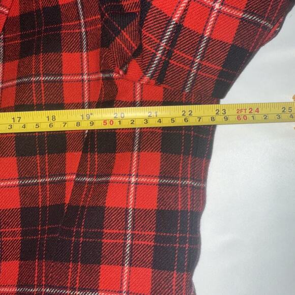 Vintage 60s Pendleton Blazer Womens 18 Virgin Wool Tartan Plaid Two Button - Picture 6 of 10